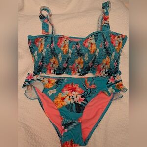 Tropical Floral Kids Swim Set